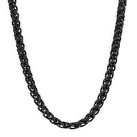 Obalni nakit Crni obloženi ogrlicom od nehrđajućeg čelika