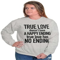 True Love Citat Slatka Valentinova žena Crewneck Twimshirt Brisco Brands m