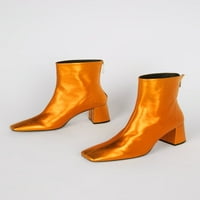 Namjerno prazne ženske čizme na petu u narančastoj boji, veličina 5