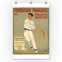 Francuska Federacija pelota Baskijski Vintage Poster Francuska mumbo