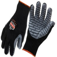 Velike crne profilne rukavice od svinjske kože od Pola prsta s tkanim elastičnim manžetnama, polimernim jastučićem