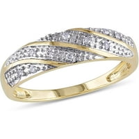 Muški zaručnički prsten s dijamantnim naglaskom od 10k žutog zlata