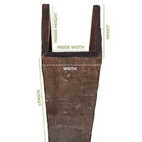 8 W 4 h 8'l 3-strana čvorova borova endurathane fau Wood Strop greda, premium hickory