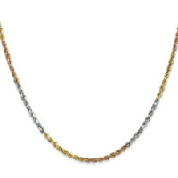 14k trobojni žuto-bijeli pozlaćeni lanac s kopčom od jastoga ogrlica privjesak šarm fini nakit za žene Pokloni