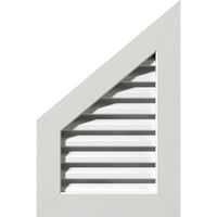 Ekena Millwork 36 W 30 H HOLL vrhunac gornjeg lijevog tona: Funkcionalan, PVC Gable Vent W 1 4 Flat Trim okvir