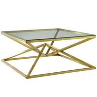 Točka 39,5 Brušeni Zlatni metalni stolić za kavu od nehrđajućeg čelika u zlatu