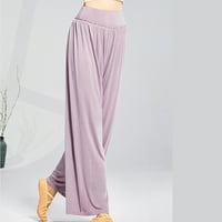 Joga hlače za žene, ženske joga hlače visokog struka, ženske lepršave hlače, ljetne hlače za podizanje, široke