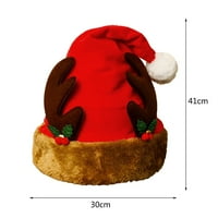 Mishuowoti božićni tiskani mekani Djeda šešir božićni šešir božićni šeširi kapka Djeda kap za božićnu zabavu božićni