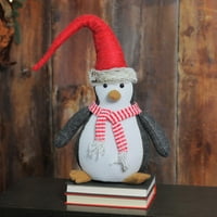 16 Veliki plišani pingvin u prugastom šal -u i santa šešir božićni lik