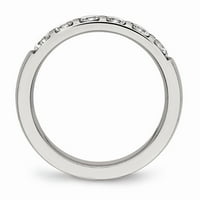 Prsten od nehrđajućeg čelika s poliranim cirkonijem
