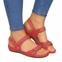 Ženske sandale s debelim potplatom s ljetnim cipelama, crvene