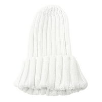 Ženska kapa od zime do jeseni, pletena jednobojna kapa, topla kapuljača, ležerna kapa