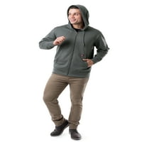 Wrangler radna odjeća muški puni zip flece izvedba kapuljača, veličina S-3xl