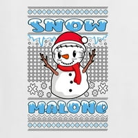 Wild Bobby Snow Malone Snowman Face Tatoo Parody Ugly Christmas džempera Standardni V-izrezni tee, bijela, X-velikana