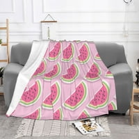 Crtić ružičasta deka za bacanje lubenice, super mekani anti-piling deke flanela, 50 x40