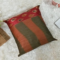 Ekološki prihvatljive ručno izrađene ukrasne navlake za jastuke veličine 16 16 s uzorkom crvene svile u zatvorenom