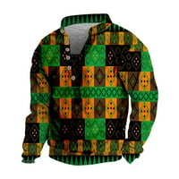 Majice s kapuljačom za muškarce, zimski džemper s izrezom u obliku slova u, 3-inčni digitalni tisak, ovratnik