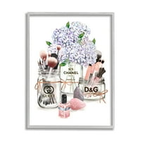Stupell Industries Glam kolekcija šminke Cvjetna hortenzija Bouquet Designer Parfem 20, dizajn Ziwei Li