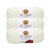 Lion brend pređa ZZ Twist Ecru Ztwist Crochet Srednji akrilni akrilni paket od bijele pređe