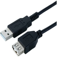 Onn USB produžni kabel, crni, 6 'dugačak