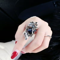 Prstenovi modni nakit retro safir i ametist inlay leptir veličine prstena