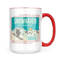 Skijalište Neonblond Snouhaven-Skijalište Idaho šalica kao poklon ljubiteljima kave i čaja
