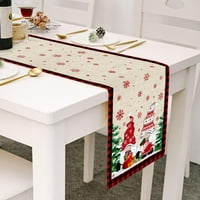 Božićna stolna staza i set salveta božićna drvca snjegovići Božićni Kućni dekor prostirke za stol za kuhinju,