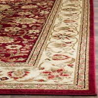 Tradicionalni cvjetni tepih od crvene Slonovače, 2'3 10'