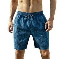 Adviicd kratke hlače za muške mens muške modne modne gaćice kratke čipke up morski tiskani blagdanski plaži hlače
