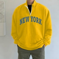 Muška majica s grafičkim printom u donjem rublju, prevelika, s patentnim zatvaračem, pulover bez kapuljače, džemper,