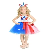 Dječja haljina za Dan neovisnosti, tutu haljine za djevojčice, svečani kostim američke zastave za 4. srpnja