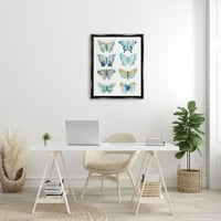 Stupell raznoliki leptiri i motovi insekti životinje i insekti slikaju crni plutari uokvireni umjetnički print