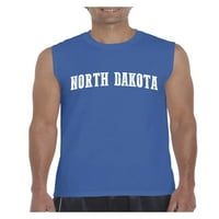 Muška grafička Majica Bez rukava-Sjeverna Dakota