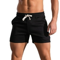 Jsaierl teretane kratke hlače za muškarce Čvrsti pamuk Tri hlače Sportske elastične kratke hlače srednjeg struka