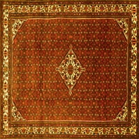 Tradicionalni pravokutni perzijski tepisi u žutoj boji, koji se mogu prati u perilici, 3' 5'