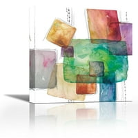 Blokovi u boji-Galerija suvremene likovne umjetnosti Giclee na platnu - zidni dekor-umjetnička slika-spremna za