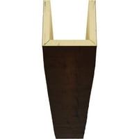 Ekena Millwork 10 W 12 H 18'l 3-strana Riverwood Endurathane Fau Wood Strop Grep, Premium Mahagoni