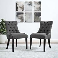 Blagovaonska bočna stolica od tkanine u sivoj boji