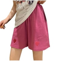 Plus size ženske kratke hlače na rasprodaji Modni casual ženski džepovi za vez u obliku srca ženske široke kratke