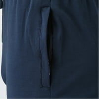 Leey-World hlače za muškarce muške hlače Hop Track Solid Color Casual Warpe-Up Workion Hlače s džepom l