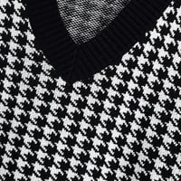 Ženski džemper s prslukom u obliku slova a, ležerni pulover s izrezom u obliku slova A, džemper košulja bez rukava