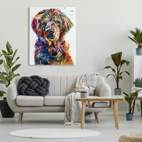 Svijetla pseća njuška portret kućnog ljubimca galerija slika životinja i insekata omotano platno ispis zidne umjetnosti