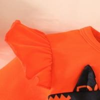 Sprifallbaby 1-5y Dječje djevojke Halloween kostim posada dugih rukava za vrat palica tiskana haljina od tula