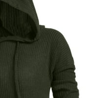 Kontrastna polovica zip slova prugaste kapuljače plus vintage ogrtač modne veličine bluza ženska kapuljača džemper