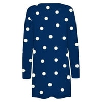 Lydiaunistar vrijeme i TRU Zimski kaputi za žene ženske modne modne pruge s dugim rukavima tiskani kardigan casual