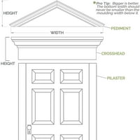 Ekena Millwork 132 Donja širina 1 2 Gornja širina 6 H 1 P Tradicionalna križanja