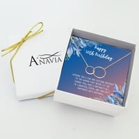 Anavia Happy 50. Birthday Pokloni od nehrđajućeg čelika Modna ogrlica za rođendan Nakit za rođendan, rođendanski