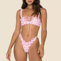 * Ženski seksi prsluk s cvjetnim printom kupaći kostim bikini set dvodijelni kupaći kostim Ženski kupaći kostim