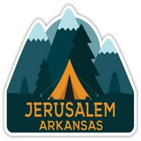 Jeruzalem Arkansas suvenir vinilna naljepnica naljepnica za kampiranje dizajn šatora