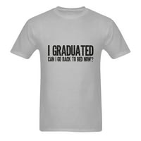 Diplomirani mogu li se vratiti u krevet sada majica, majica majica, klasa majice za muškarce, siva